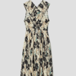 GANNI Printed Pleats Smock Midi Straps Dress - Afterglow