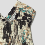 GANNI Printed Pleats Smock Midi Straps Dress - Afterglow