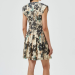 GANNI Printed Marl Mesh Corset Mini Dress - Afterglow