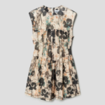 GANNI Printed Marl Mesh Corset Mini Dress - Afterglow