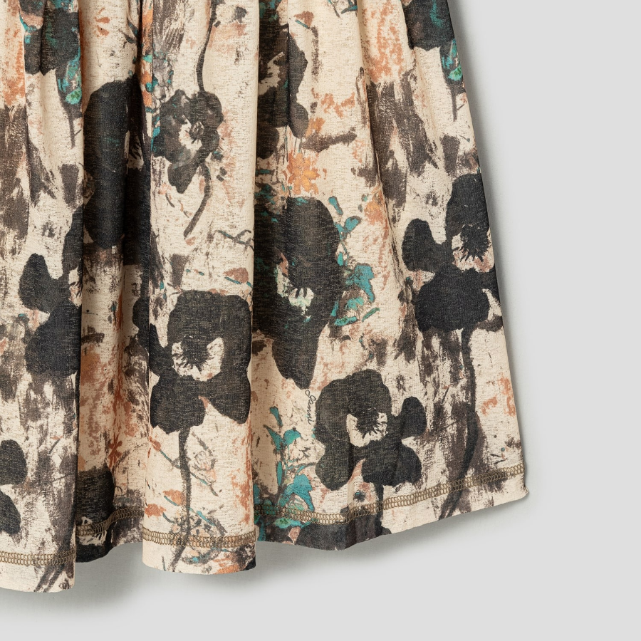 GANNI Printed Marl Mesh Corset Mini Dress - Afterglow