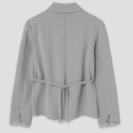 KUHO [Edit] Tension Rayon Blend Button-Up Blouse - Khaki