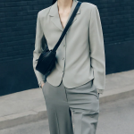 KUHO [Edit] Tension Rayon Blend Button-Up Blouse - Khaki