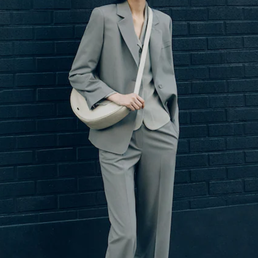 KUHO [Edit] Tension Rayon Blend Button-Up Blouse - Khaki