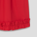 GANNI Cotton Poplin Strap Long Dress - Racing Red