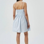 GANNI [EXCLUSIVE] Cotton Poplin Strap Dress - Heather