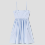 GANNI [EXCLUSIVE] Cotton Poplin Strap Dress - Heather