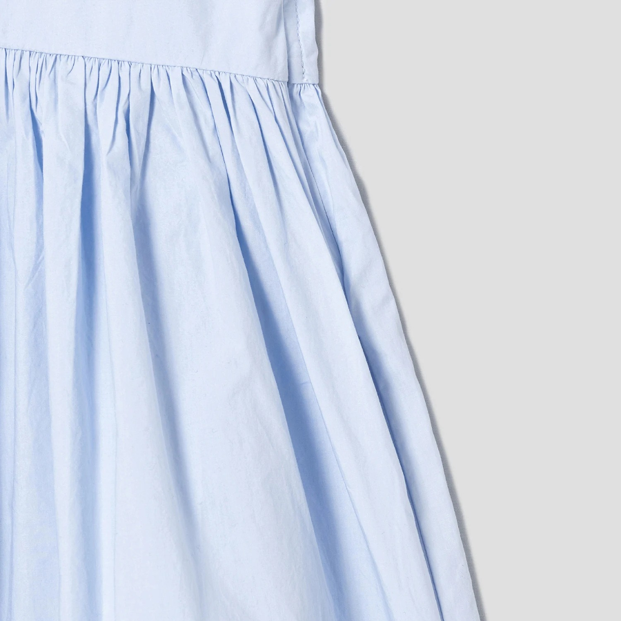 GANNI [EXCLUSIVE] Cotton Poplin Strap Dress - Heather