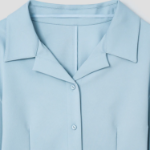 KUHO Open Collar Blouse - Sky Blue