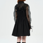 GANNI Cotton Poplin Strap Dress - Black