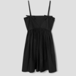 GANNI Cotton Poplin Strap Dress - Black