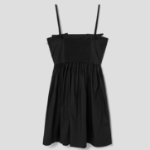 GANNI Cotton Poplin Strap Dress - Black