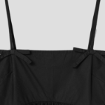 GANNI Cotton Poplin Strap Dress - Black