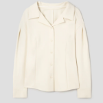 KUHO Open Collar Blouse - Ivory