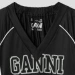 GANNI Future Mesh Oversized Mini Dress - Black