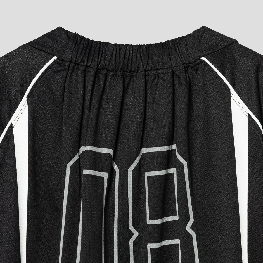 GANNI Future Mesh Oversized Mini Dress - Black