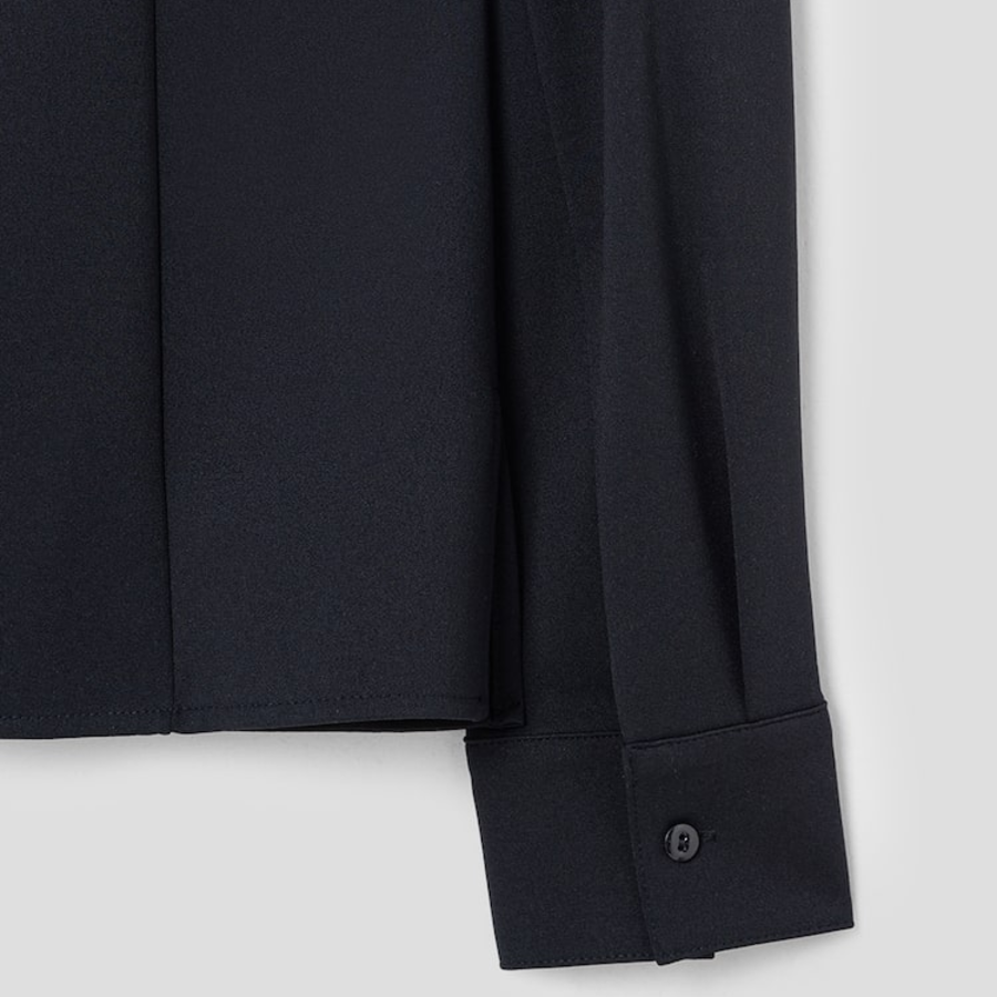 KUHO Open Collar Blouse - Navy