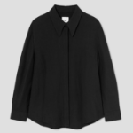 KUHO Shirt-Collar Blouse - Black