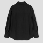 KUHO Shirt-Collar Blouse - Black