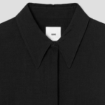 KUHO Shirt-Collar Blouse - Black