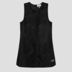 GANNI Duchesse Nylon Mini Dress - Black