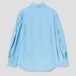 KUHO Shirt-Collar Blouse - Sky Blue
