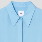 KUHO Shirt-Collar Blouse - Sky Blue