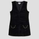 GANNI Stretch Corduroy Mini Dress - Black