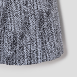 GANNI Cotton Tweed Mini Dress - Sky Blue