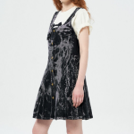 GANNI Heavy Denim Mini Dress - Black