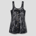 GANNI Heavy Denim Mini Dress - Black