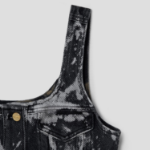 GANNI Heavy Denim Mini Dress - Black