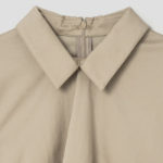 KUHO Cotton Blend Crop Blouse - Beige