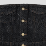 GANNI Fluffy Denim Long Corsage Dress - Black