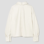 KUHO Cotton Blend Crop Blouse - Ivory