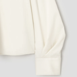 KUHO Cotton Blend Crop Blouse - Ivory