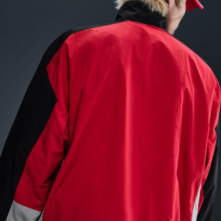 Nike Club Oversized Woven Track Jacket — University Red / Black