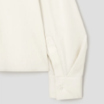 KUHO Cotton Blend Crop Blouse - Ivory