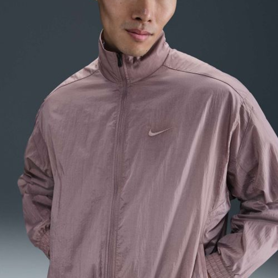 Nike Club Oversized Woven Track Jacket — Taupe Grey