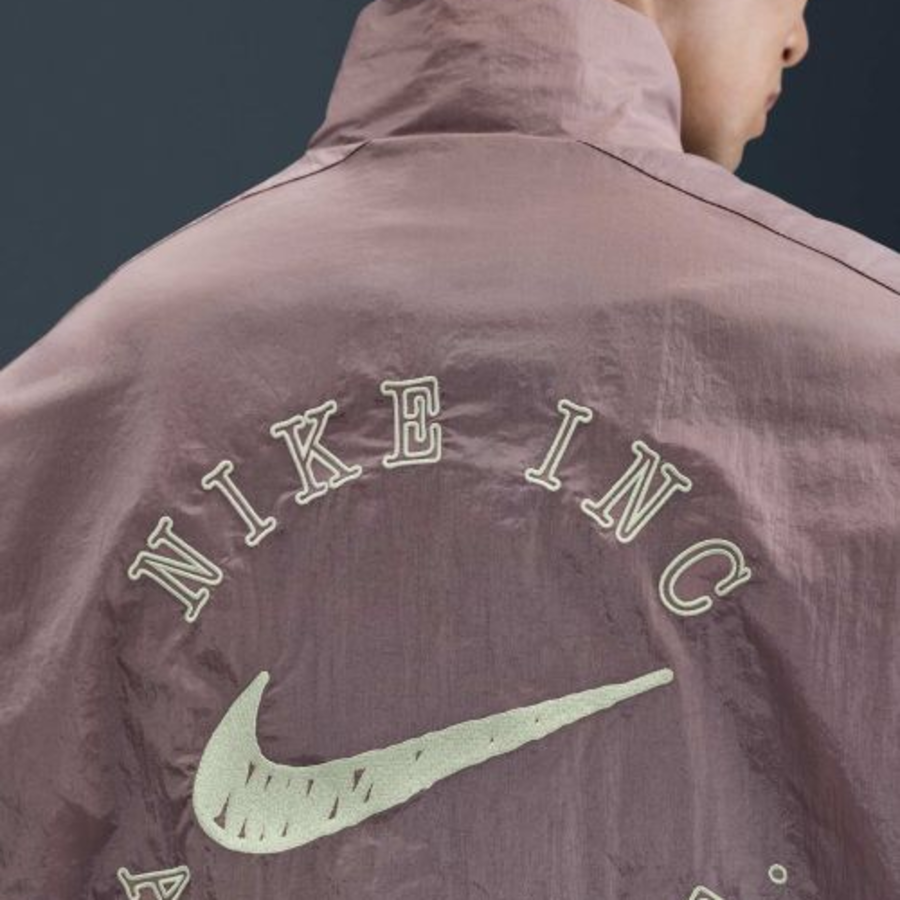 Nike Club Oversized Woven Track Jacket — Taupe Grey