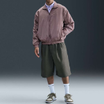 Nike Club Oversized Woven Track Jacket — Taupe Grey