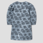 GANNI Botanical Jacquard A-Shaped Mini Dress - Sky Blue