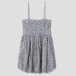 GANNI Acetate Jacquard Strap Mini Dress - Grey