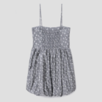 GANNI Acetate Jacquard Strap Mini Dress - Grey