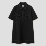GANNI Crepe Sable Mini Dress - Black