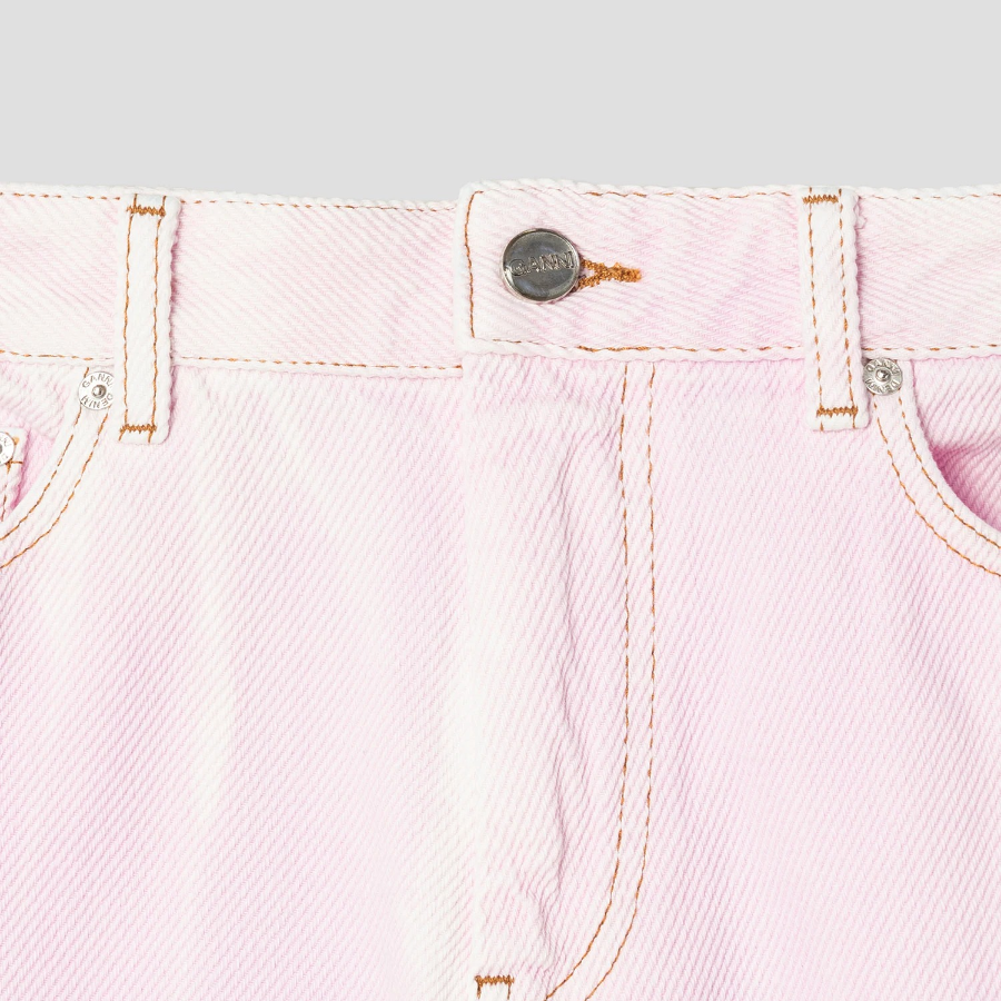 GANNI Overdyed Heavy Denim Izey - Light Pink
