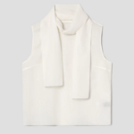 KUHO [KUHO X FRANCESCO FUCCI] Scarf Panel Sleeveless Blouse - Ivory