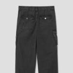 GANNI Washed Cotton Twill Pants - Ash