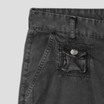 GANNI Washed Cotton Twill Pants - Ash