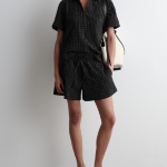 COS Checked Cotton Shorts – Black Check